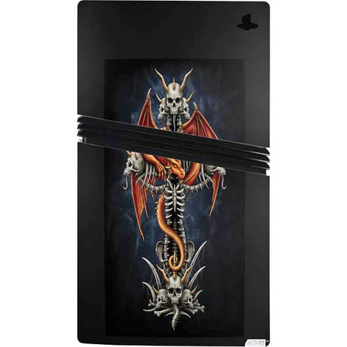 Gothic Dragon & Skull Cross by Sarah Richter PS5 Pro Bundle Skin