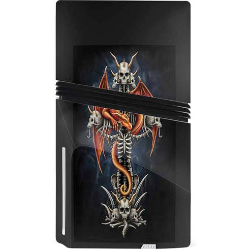 Gothic Dragon & Skull Cross by Sarah Richter PS5 Pro Disk Bundle Skin