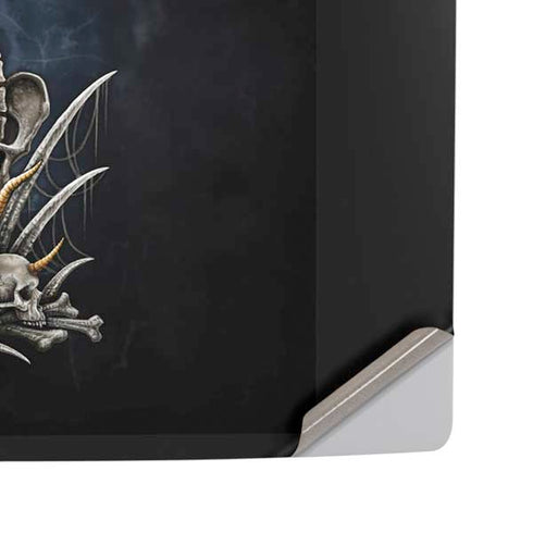 Gothic Dragon & Skull Cross by Sarah Richter PS5 Pro Disk Console Skin