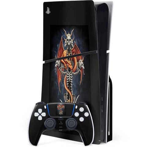 Gothic Dragon & Skull Cross by Sarah Richter PlayStation PS5 Skins
