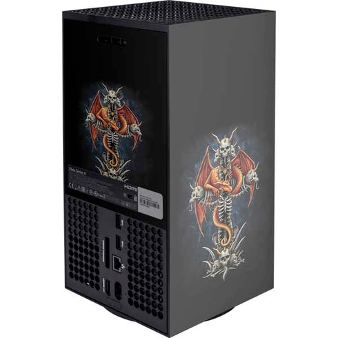 Gothic Dragon & Skull Cross by Sarah Richter XBox Series X Digital Edition Console Skin