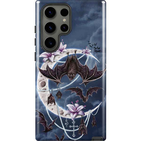 Gothic Moon with Bats and Flowers by Sarah Richter Galaxy S23 Ultra Pro Case