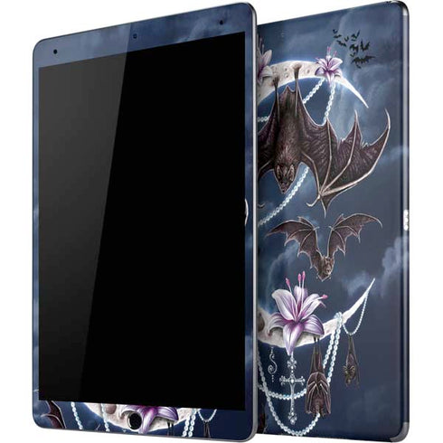 Gothic Moon with Bats and Flowers by Sarah Richter iPad Skins