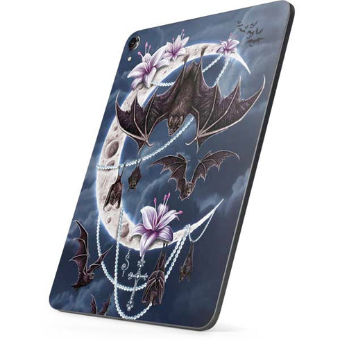 Gothic Moon with Bats and Flowers by Sarah Richter Apple iPad Pro Skin