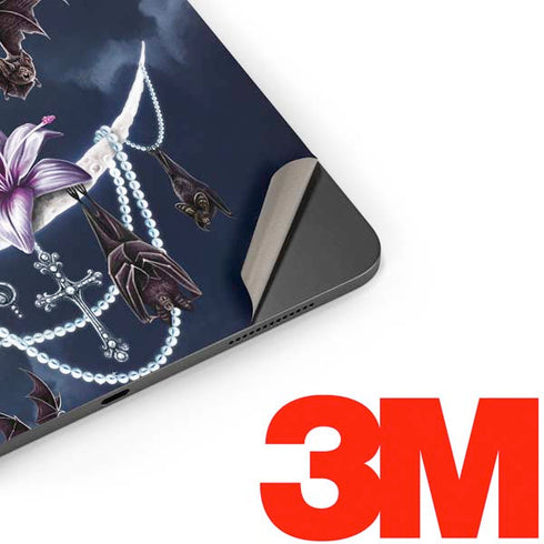 Gothic Moon with Bats and Flowers by Sarah Richter Apple iPad Pro Skin