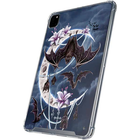 Gothic Moon with Bats and Flowers by Sarah Richter iPad Cases