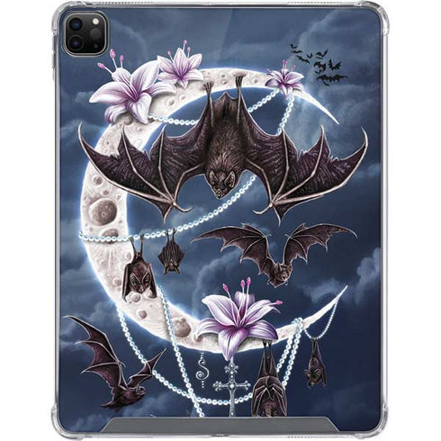 Gothic Moon with Bats and Flowers by Sarah Richter iPad Cases