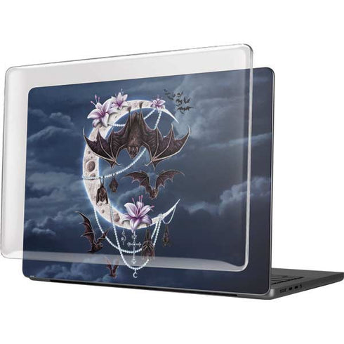 Gothic Moon with Bats and Flowers by Sarah Richter MacBook Pro 14in (2021-24) Case plus Skin