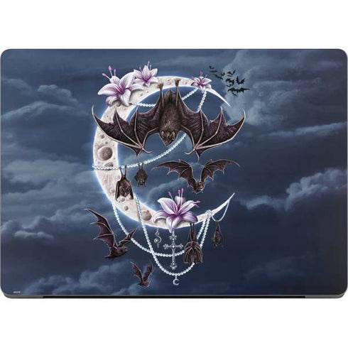 Gothic Moon with Bats and Flowers by Sarah Richter Apple MacBook Pro 14-inch Skin
