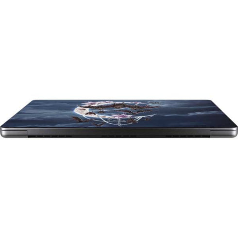 Gothic Moon with Bats and Flowers by Sarah Richter Apple MacBook Pro 14-inch Skin