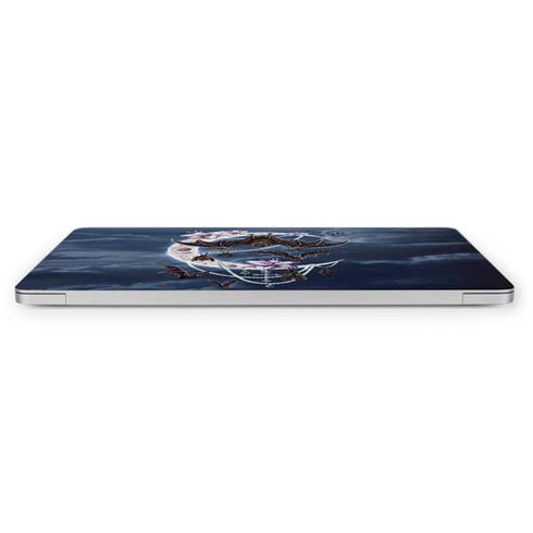 Gothic Moon with Bats and Flowers by Sarah Richter Apple MacBook Pro 16-inch Skin