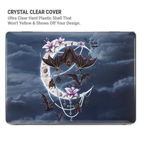 Gothic Moon with Bats and Flowers by Sarah Richter MacBook Cases