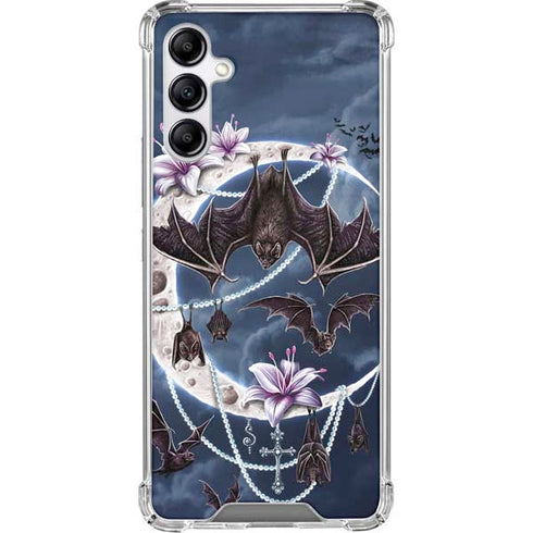 Gothic Moon with Bats and Flowers by Sarah Richter Gabb Phone 4 Clear Case