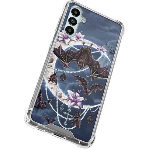 Gothic Moon with Bats and Flowers by Sarah Richter Gabb Phone 4 Clear Case