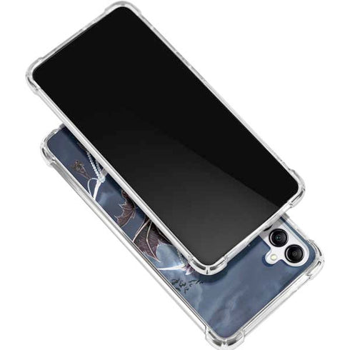 Gothic Moon with Bats and Flowers by Sarah Richter Gabb Phone 4 Clear Case