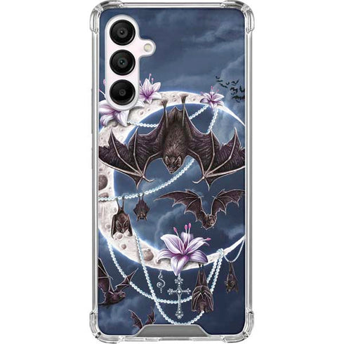 Gothic Moon with Bats and Flowers by Sarah Richter Galaxy A16 5G Clear Case
