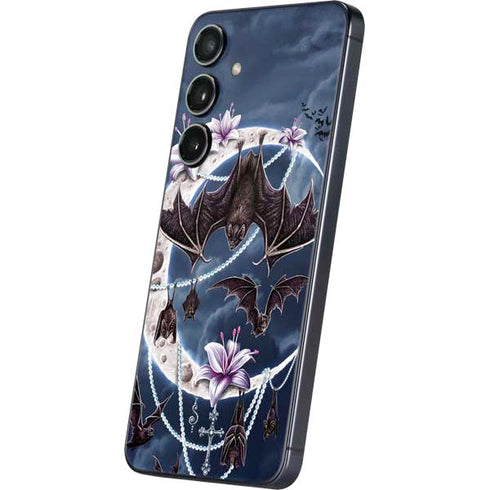 Gothic Moon with Bats and Flowers by Sarah Richter Galaxy A16 5G Skin