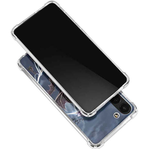 Gothic Moon with Bats and Flowers by Sarah Richter Galaxy S24 FE Clear Case