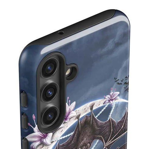 Gothic Moon with Bats and Flowers by Sarah Richter Galaxy S25 Plus Impact Case