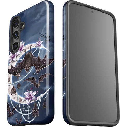 Gothic Moon with Bats and Flowers by Sarah Richter Galaxy S25 Plus Impact Case
