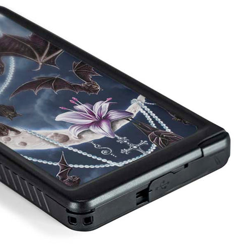 Gothic Moon with Bats and Flowers by Sarah Richter Galaxy S24 Ultra Waterproof Case