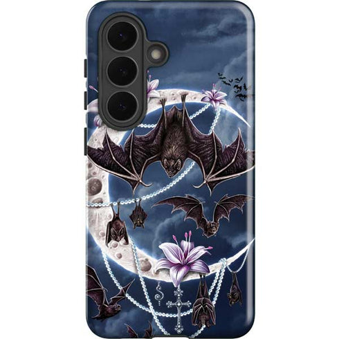 Gothic Moon with Bats and Flowers by Sarah Richter Galaxy S26 Impact Case