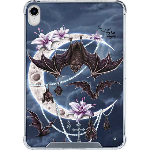 Gothic Moon with Bats and Flowers by Sarah Richter iPad 11th Gen (2025) Clear Case