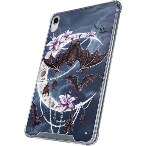 Gothic Moon with Bats and Flowers by Sarah Richter iPad 11th Gen (2025) Clear Case
