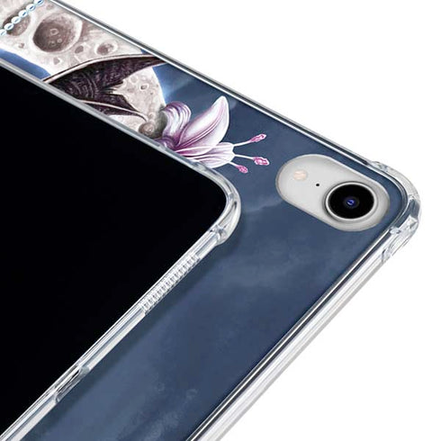 Gothic Moon with Bats and Flowers by Sarah Richter iPad 11th Gen (2025) Clear Case