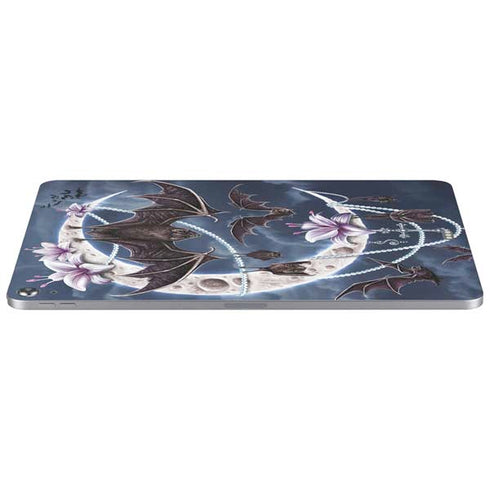 Gothic Moon with Bats and Flowers by Sarah Richter Apple iPad Air Skin