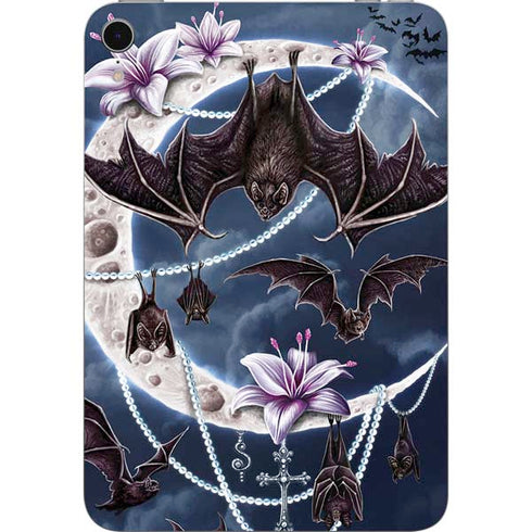 Gothic Moon with Bats and Flowers by Sarah Richter Apple iPad Mini Skin