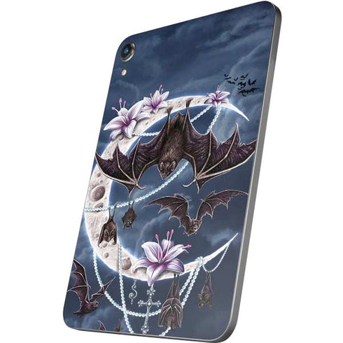 Gothic Moon with Bats and Flowers by Sarah Richter Apple iPad Mini Skin