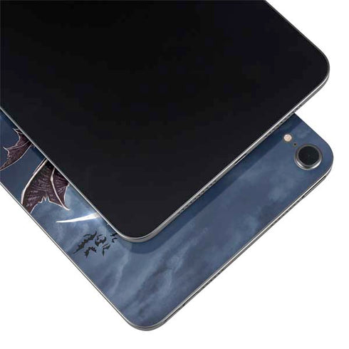 Gothic Moon with Bats and Flowers by Sarah Richter Apple iPad Mini Skin
