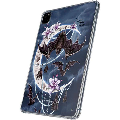 Gothic Moon with Bats and Flowers by Sarah Richter iPad Pro 11in (2024) Clear Case