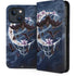 Gothic Moon with Bats and Flowers by Sarah Richter iPhone 14 Folio Case