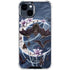 Gothic Moon with Bats and Flowers by Sarah Richter iPhone 15 Clear Case
