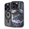 Gothic Moon with Bats and Flowers by Sarah Richter iPhone 15 Pro Max Kickstand Case