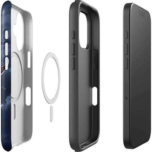 Gothic Moon with Bats and Flowers by Sarah Richter iPhone 16 Plus Magsafe Impact Case