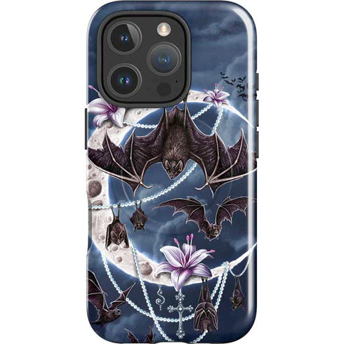 Gothic Moon with Bats and Flowers by Sarah Richter iPhone 16 Pro Max Magsafe Impact Case