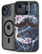 Gothic Moon with Bats and Flowers by Sarah Richter iPhone 16e Kickstand Case