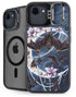 Gothic Moon with Bats and Flowers by Sarah Richter iPhone 16e Kickstand Case