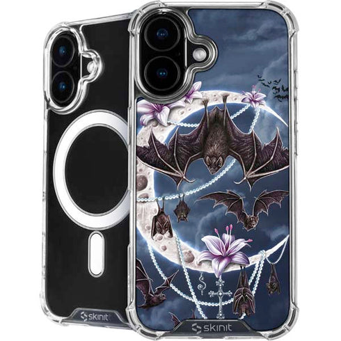 Gothic Moon with Bats and Flowers by Sarah Richter iPhone 17 MagSafe Case