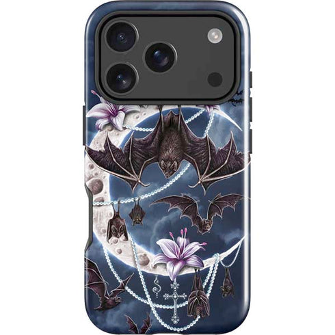Gothic Moon with Bats and Flowers by Sarah Richter iPhone 18 Pro Impact Case