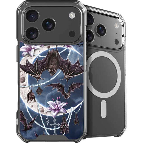 Gothic Moon with Bats and Flowers by Sarah Richter iPhone 18 Pro Max MagSafe Case