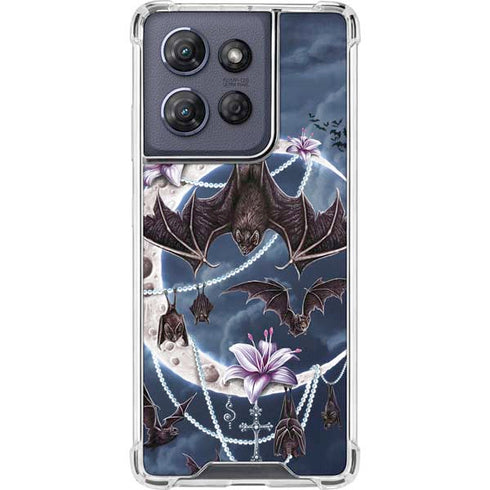 Gothic Moon with Bats and Flowers by Sarah Richter Moto G Power 5G (2025) Clear Case