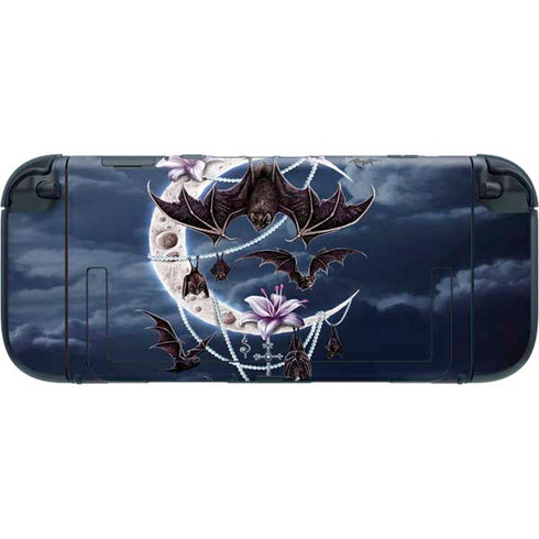 Gothic Moon with Bats and Flowers by Sarah Richter Nintendo Switch 2 (2025) with Joy-Con Skin