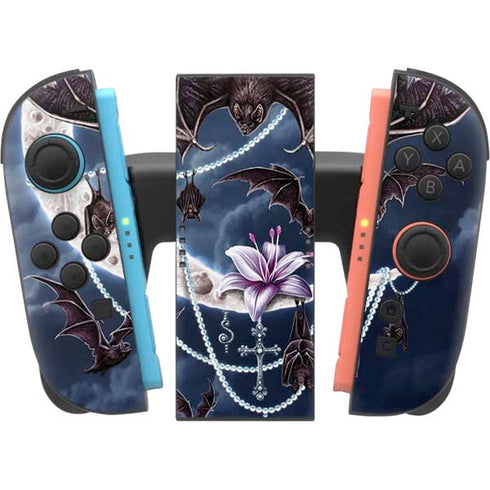 Gothic Moon with Bats and Flowers by Sarah Richter Nintendo Switch 2 (2025) Joy-Con Controller Skin