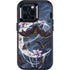 Gothic Moon with Bats and Flowers by Sarah Richter Otterbox Defender iPhone Skin