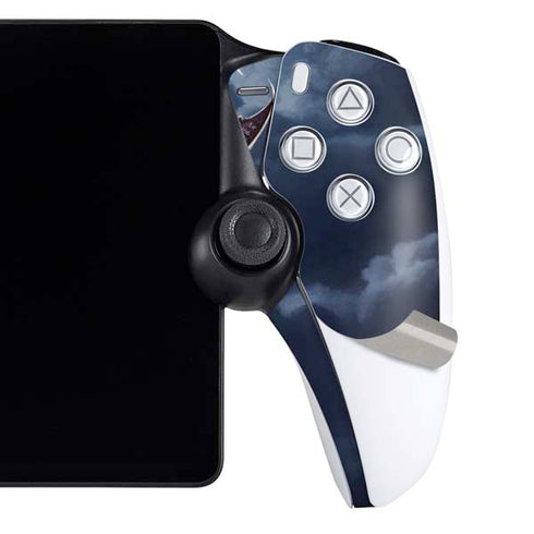 Gothic Moon with Bats and Flowers by Sarah Richter PlayStation Portal Remote Player Skin