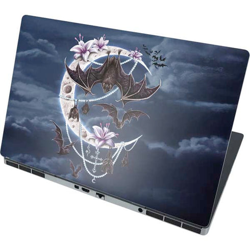 Gothic Moon with Bats and Flowers by Sarah Richter Dell Precision Skin